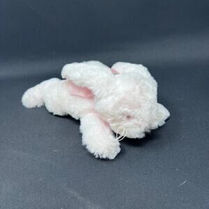 Bearington Baby Pink Bunny Rattle Cottontail Plush NWT‎ Bow Satin Bottom Lovey